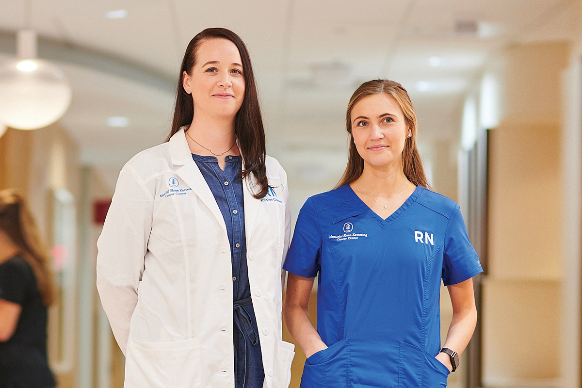 MSK clinical trials nurses Kristen Clemens and Stephanie Hicklin