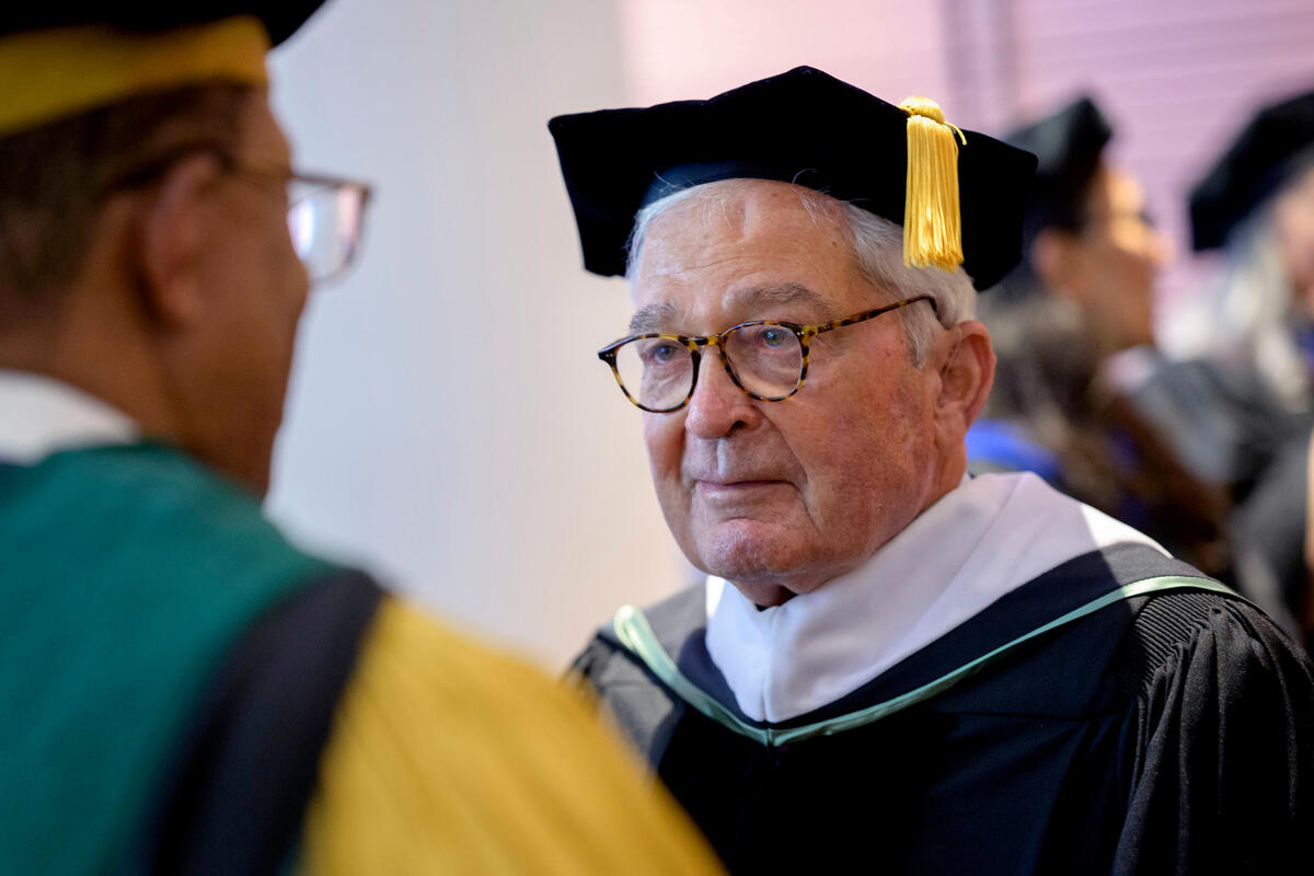 Louis V. Gerstner, Jr. at MSK's 45th Annual Academic Convocation and Gerstner Sloan Kettering Graduate School of Biomedical Sciences 13th Commencement.
