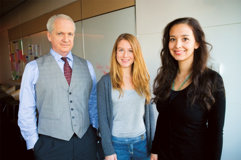 Pictured: Eric Holland, Franziska Michor, and Desert Horse-Grant