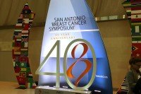 Welcome sign at the San Antonio Breast Cancer Symposium