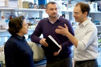 Pictured: Jason Lewis, Anna-Katerina Hadjantonakis & Daniel Heller