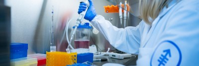 A researcher working in an MSK lab