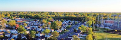 stock image of a neighborhood